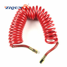 High quality Auto trailer pneumatic air brake coils PA Nylon tubes spiral hose Red factory direct sales